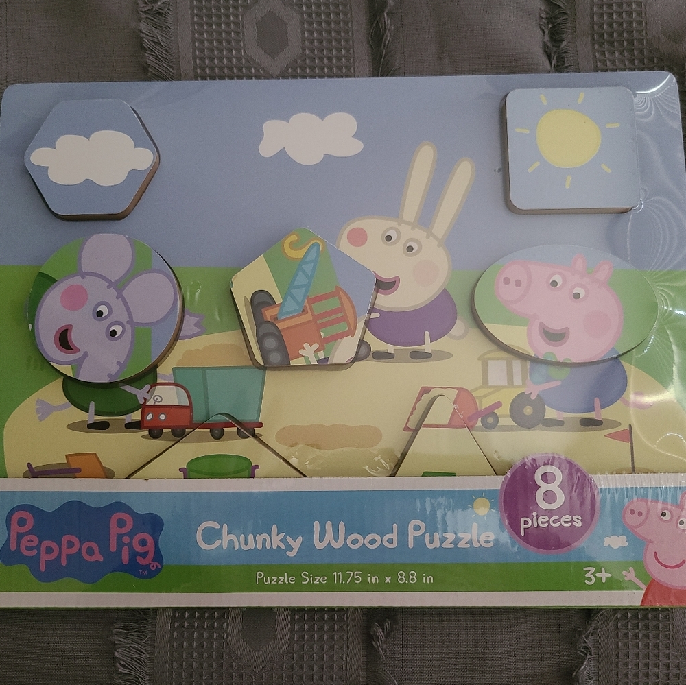 Peppa Pig Chunky Wood Puzzle (Park Scene) - Picture 1 of 5